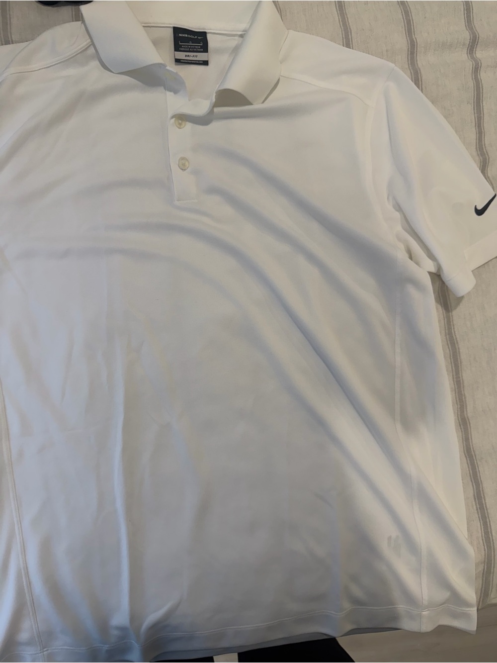Nike Men’s White Performance Polo Shirt dri fit golf